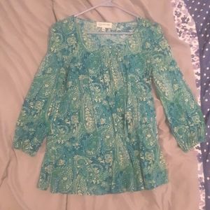 Women's Jones New York 3/4 Sleeve Size Large green